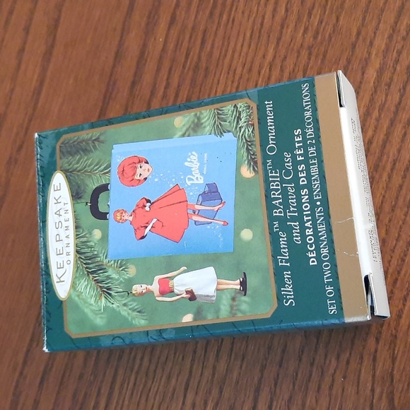 UNUSED. 2000 Hallmark BARBIE Silken Flame Set of 2 Ornaments - Picture 8 of 11